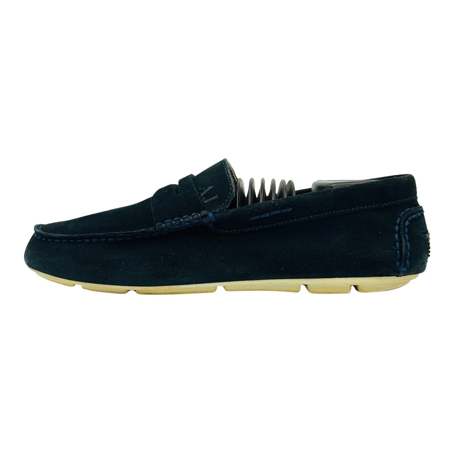 Armani Jeans Men's Navy Suede Loafers (Size 41)