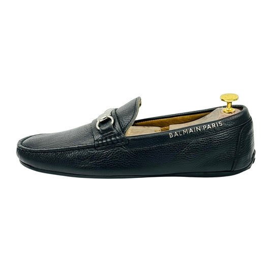 Balmain Paris Men's Black Horsebit Loafers (Size 42)