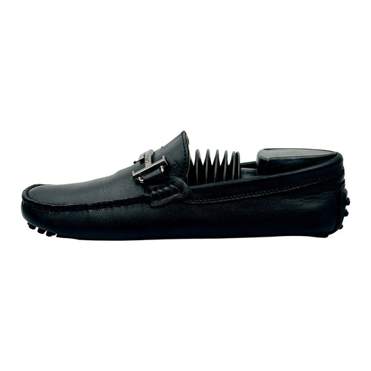 Tod's Gommino Double T Black Leather Driving Loafers (Size 41)