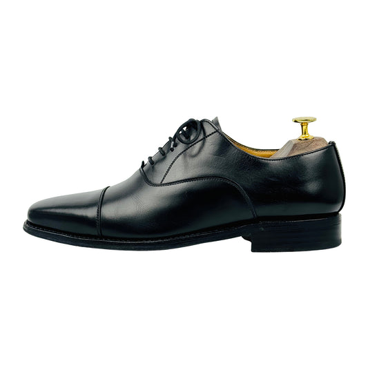 Berwick Davis Black Leather Oxfords (Size 41/41.5)