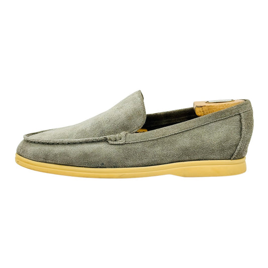 Loro Piana Summer Walk Grey Loafers (Size 43)