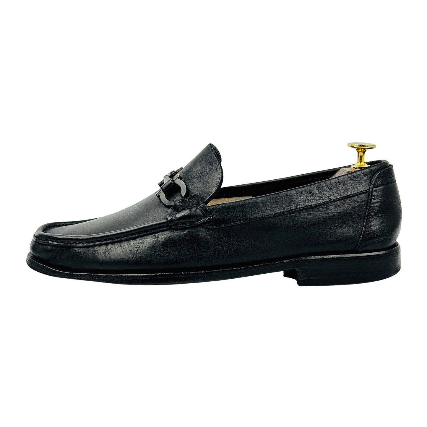 Salvatore Ferragamo Black Gancini Bit Loafers (Size 42.5)