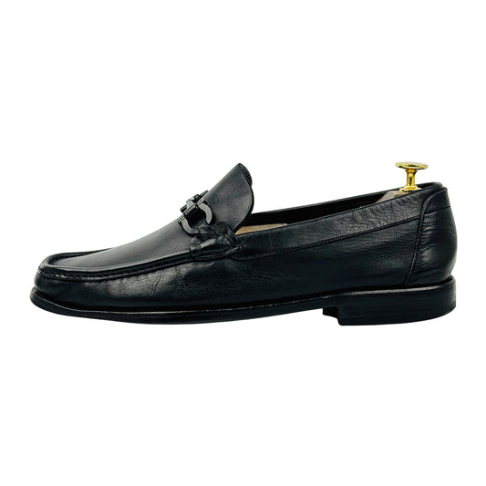 Salvatore Ferragamo Black Gancini Bit Loafers (Size 42.5)