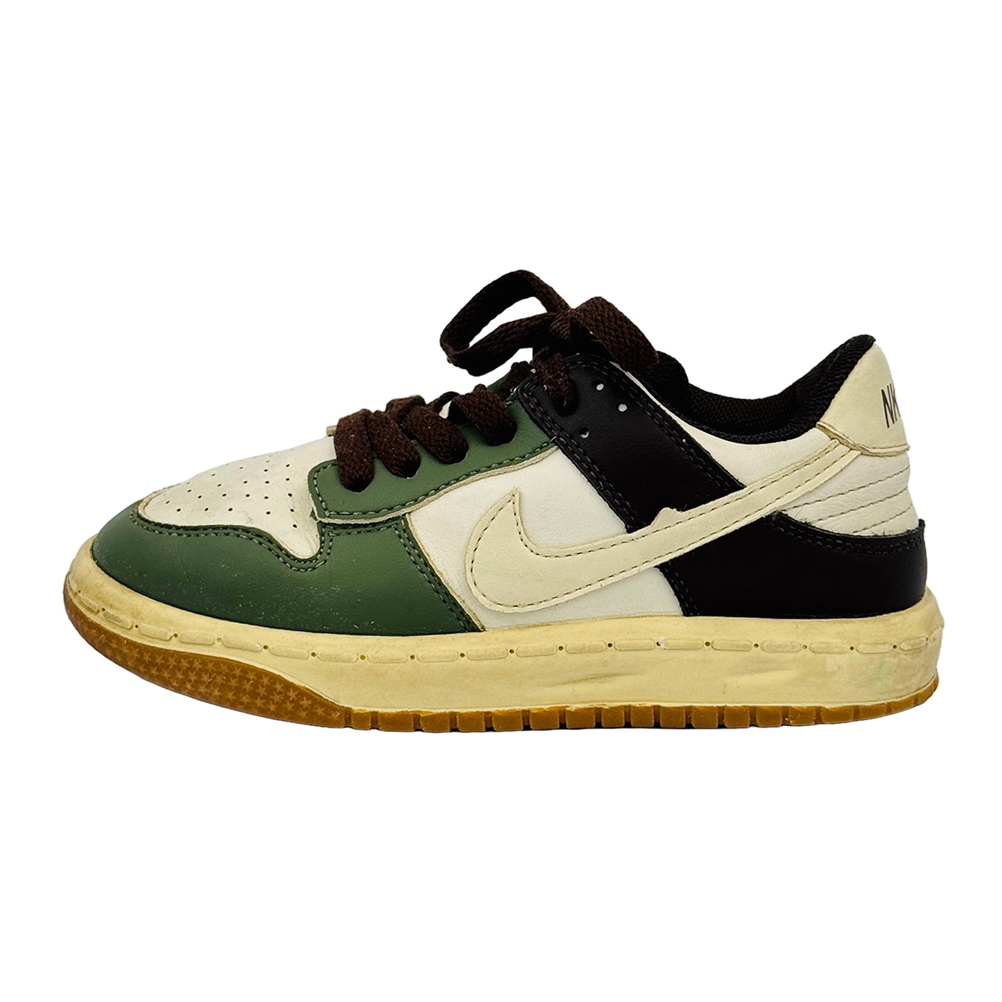 Image of Nike Kid's Green White Fashion Sneakers (Size 30)