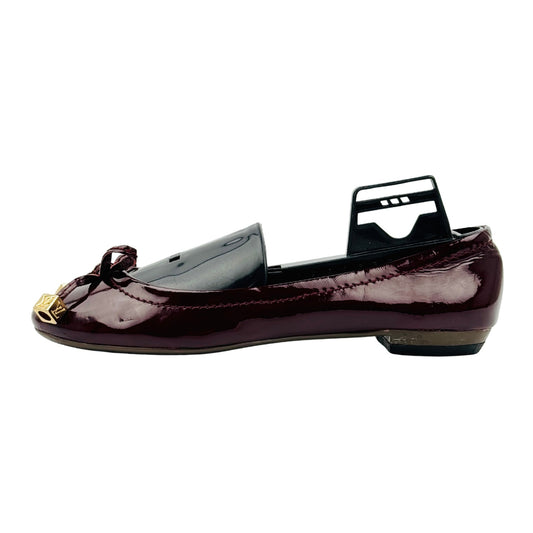 Louis Vuitton Debbie Burgundy Ballet Flats (Size 35)