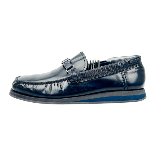 Salvatore Ferragamo Navy Gancini Bit Loafers (Size 41)