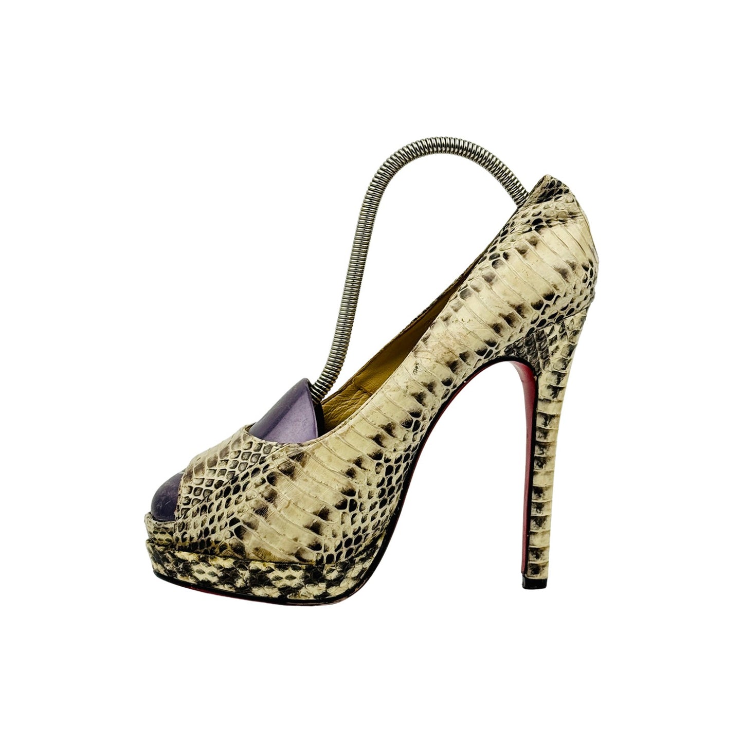 Christian Louboutin Python Leather Heel Pumps (Size 36)