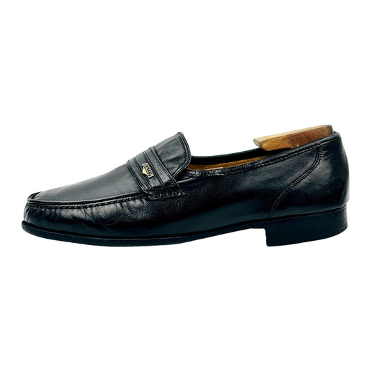 Bally Men's Formal Black Leather Italian Loafers (Size 43)