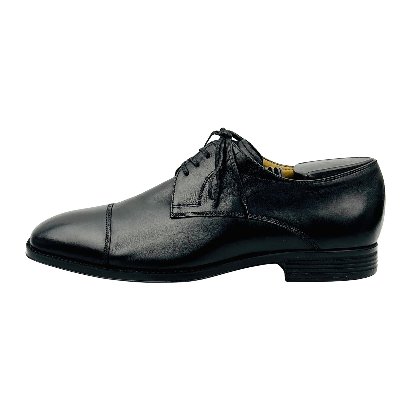Bally Men's Black Leather Derby Shoes (Size 41)