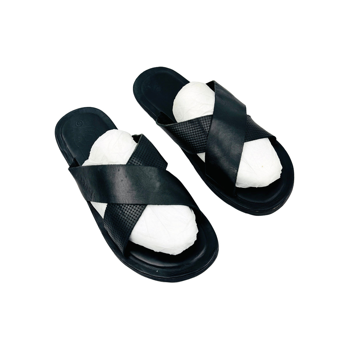 Bugatti Men's Dario Black Slides (Size 44/45) - 311-A3282-3500-1000