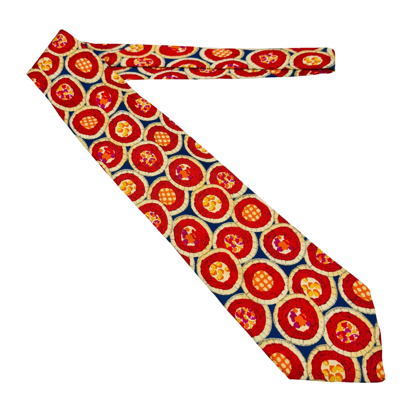 Yves Saint Laurent Red 'Circular Pattern' Tie (Size Regular)