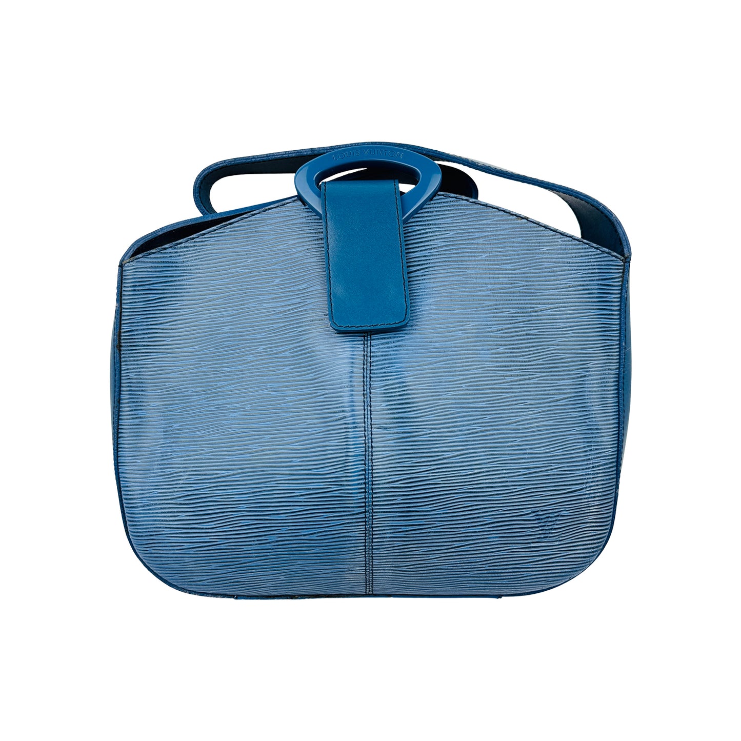 Louis Vuitton Cluny Blue Leather Shoulder Bag