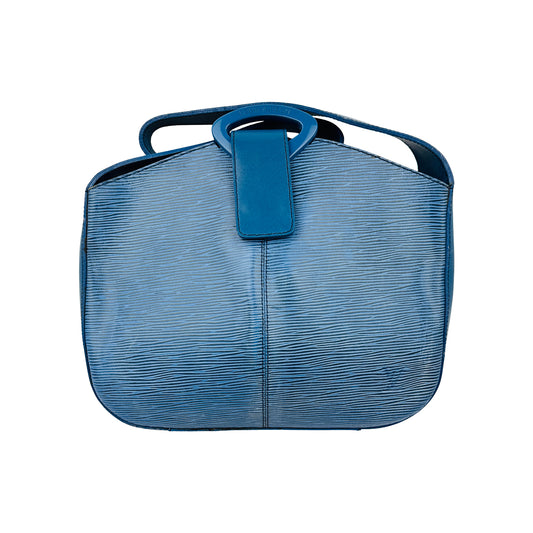 Louis Vuitton Cluny Blue Leather Shoulder Bag