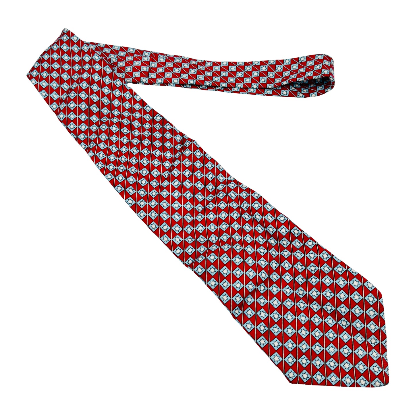 Emilio Pucci Red 'Geometric Pattern' Tie (Size Regular)