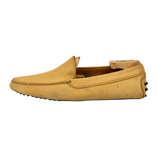 Tod's Men's Nubuck Mustard Suede Loafers (Size 43.5/44)