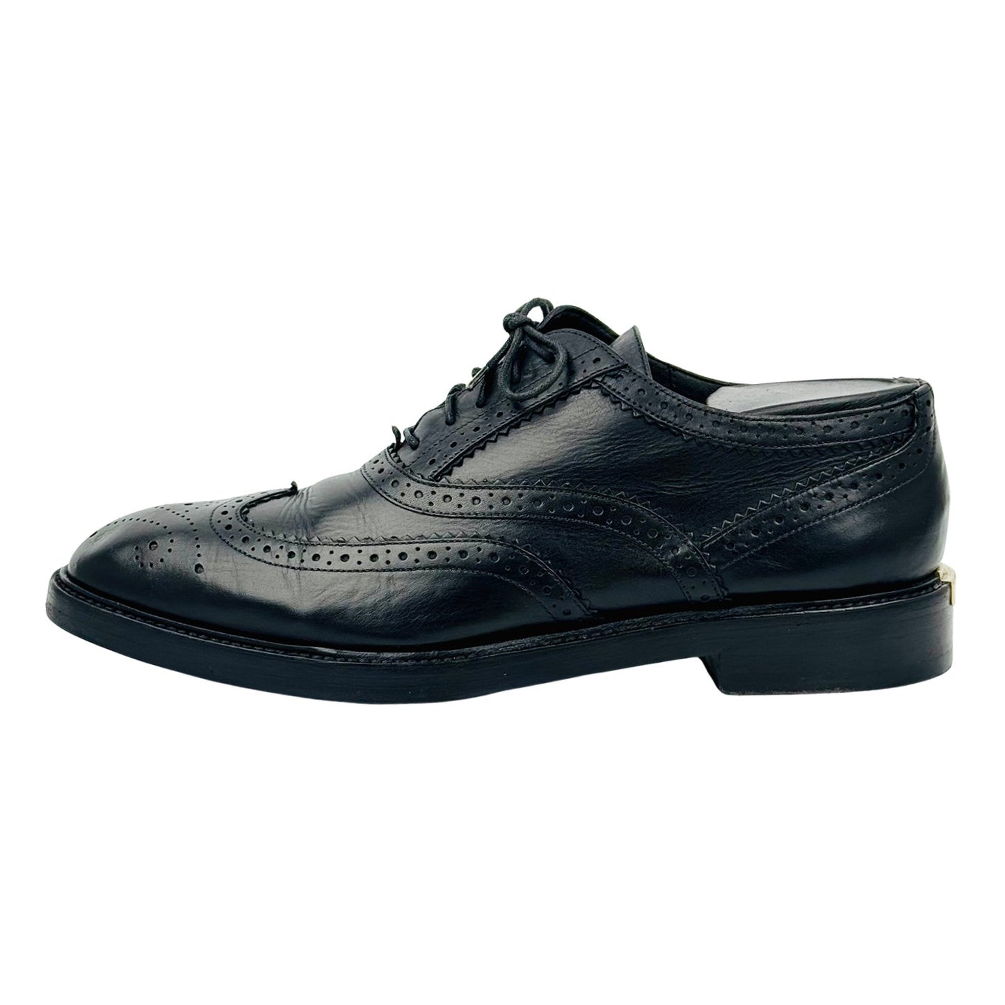 Burberry Black Brogue Leather Oxfords (Size 39/39.5)
