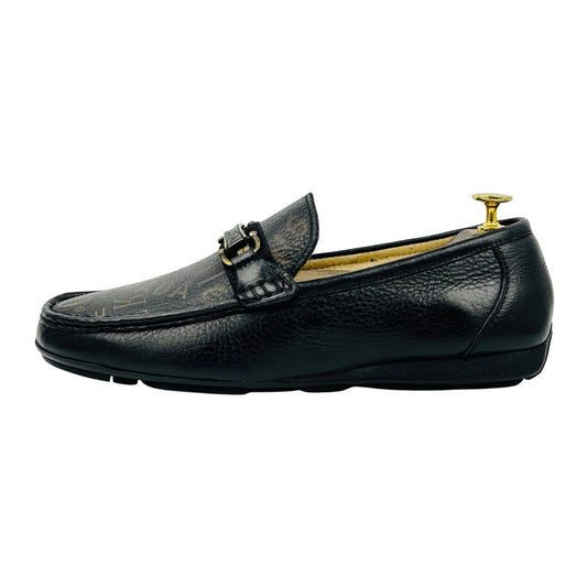 Prada Men's Black Leather Italian Loafers (Size 40.5)