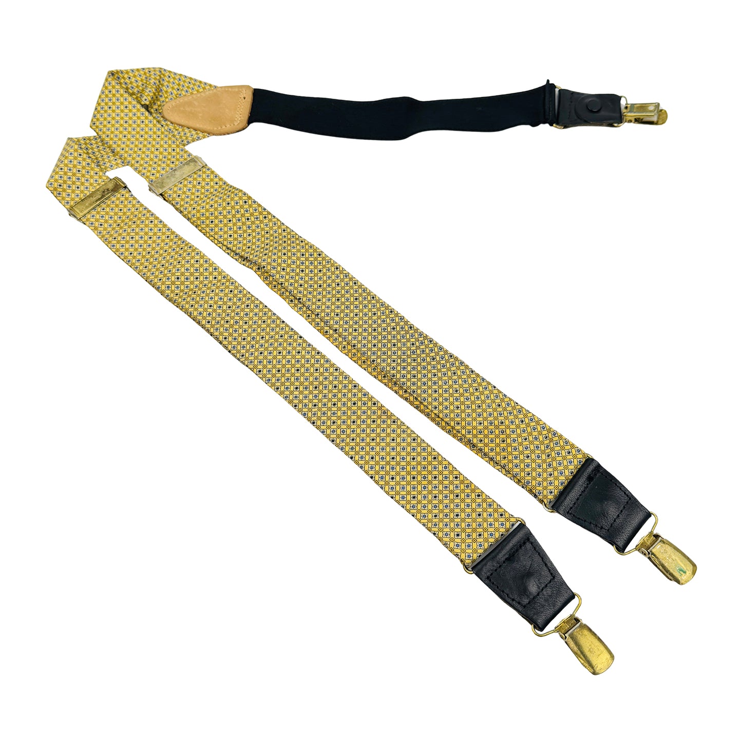 Yellow 'Floral Pattern' English Braces (Size Regular)