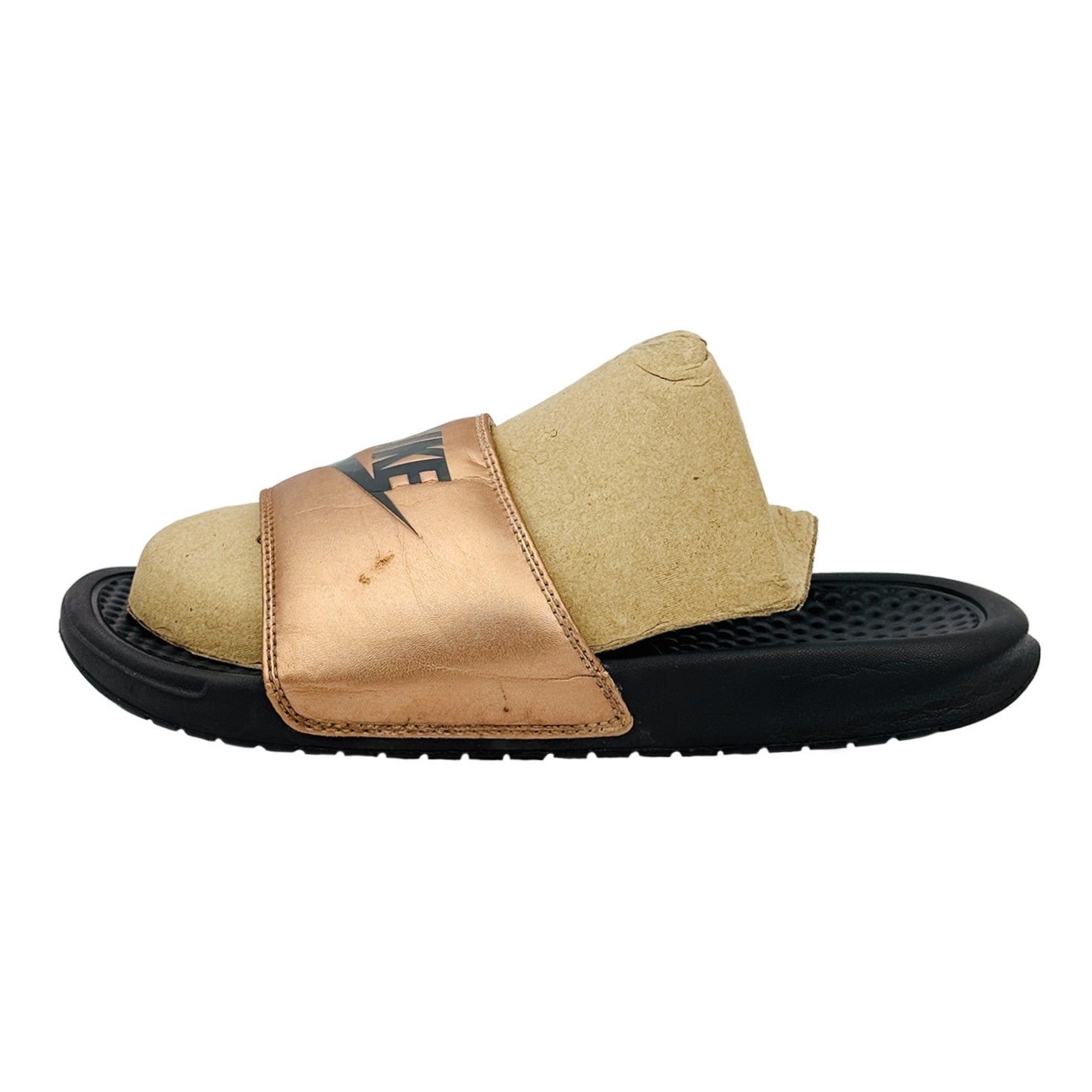 Image of Nike Benassi JDI Golden Black Slides (Size 40.5/41) - 343881-900