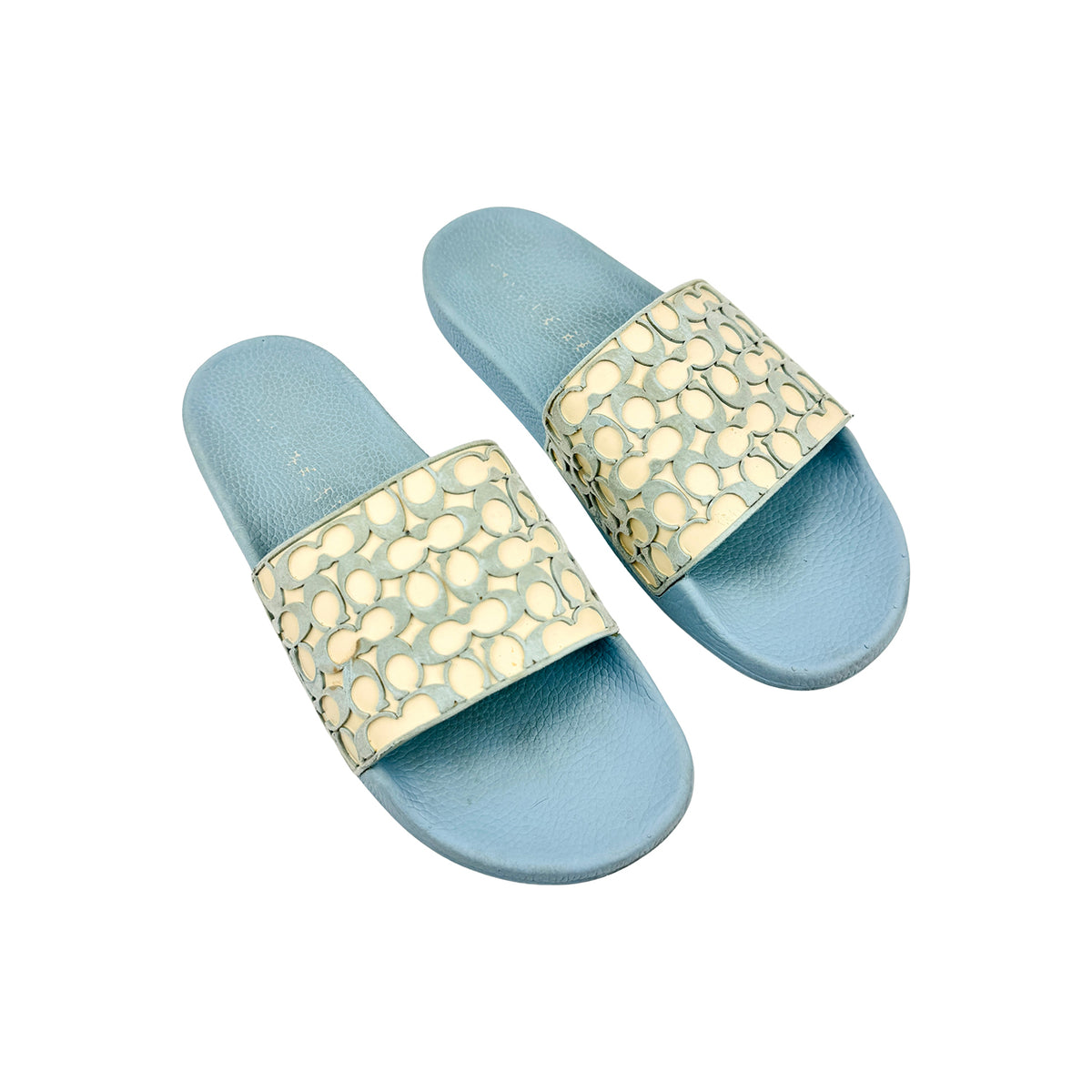 Coach Udele Sport Light Blue Slides (Size 41.5)