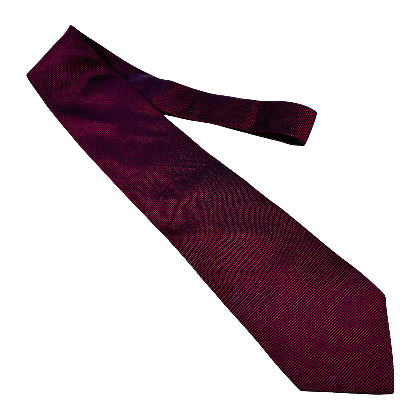 Burberry London Deep Burgundy 'Subtle Diagonal Stripes' Silk Tie