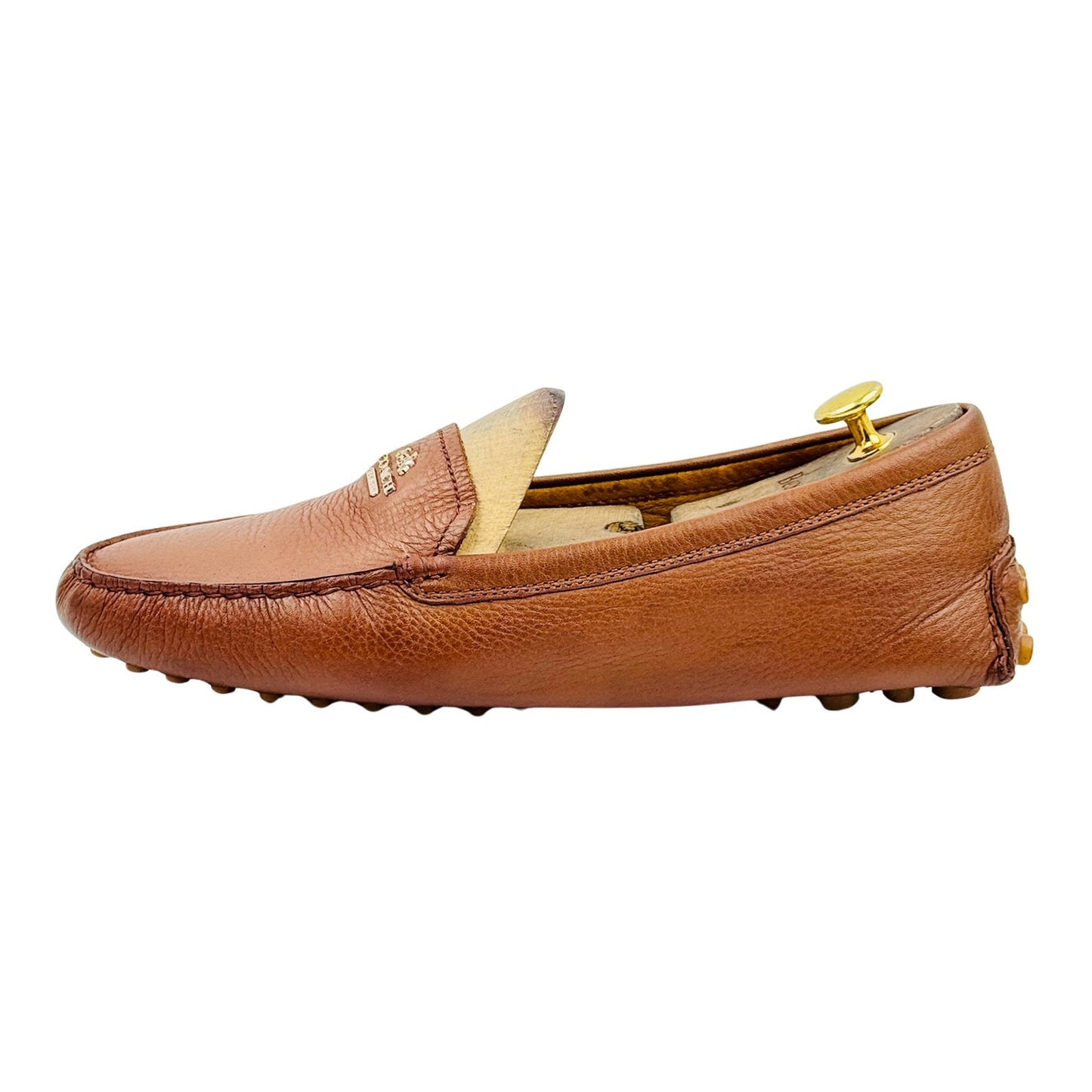 Coach New York Cognac Brown Leather Driving Loafers (Size 42.5)