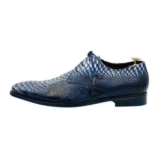 Floris van Bommel Snake Textured Derby Shoes (Size 44/44.5)