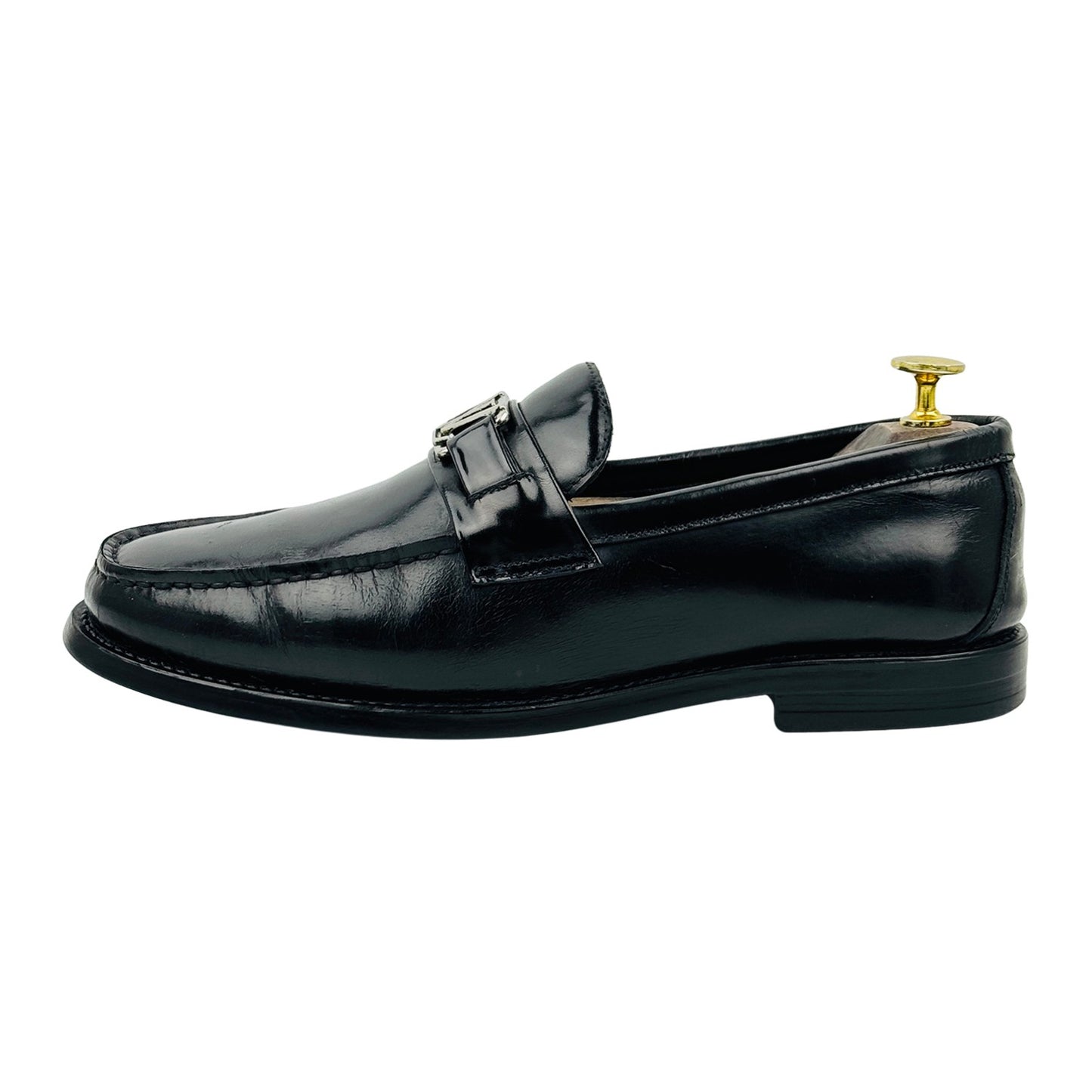 Louis Vuitton Major Black Leather Loafers (Size 41/41.5)