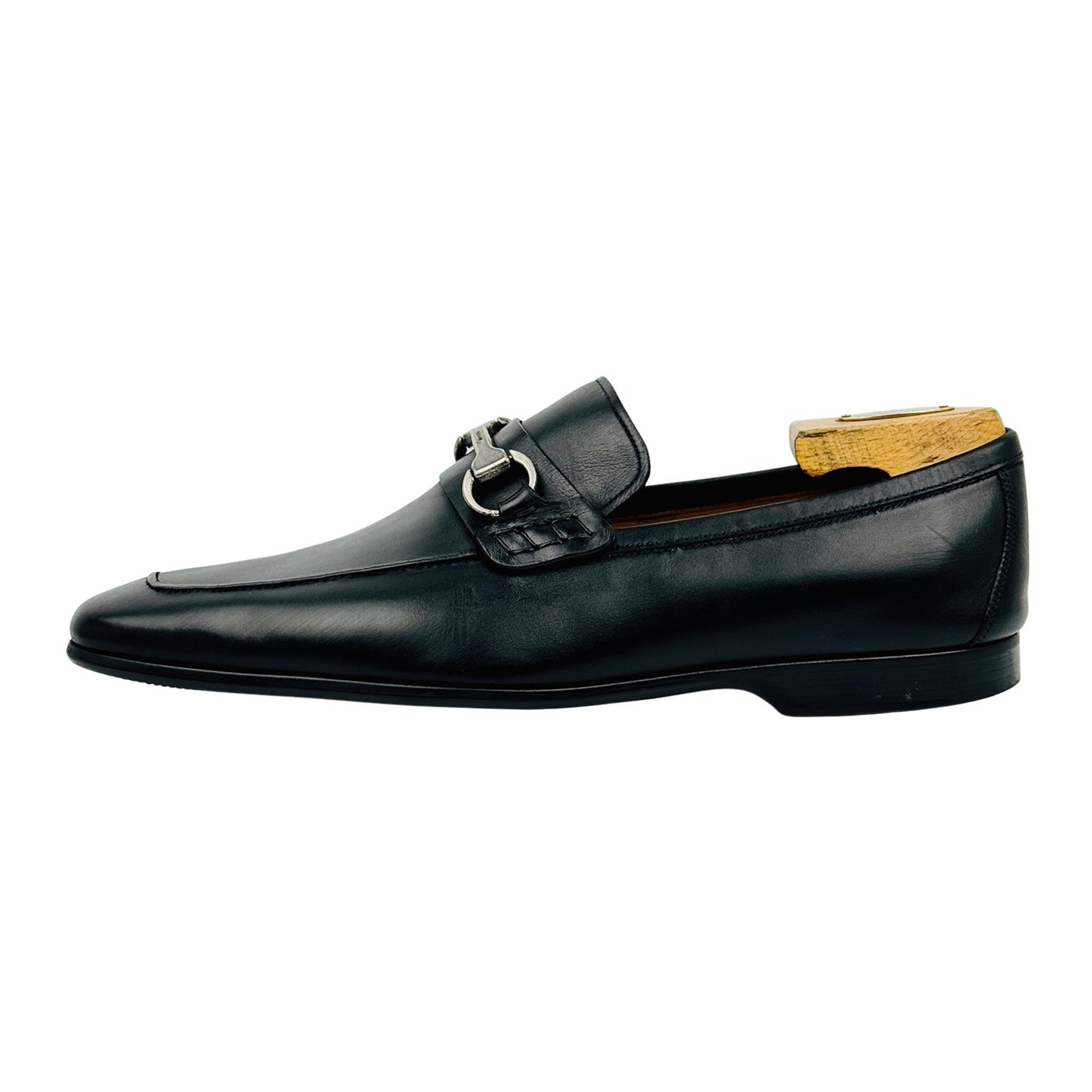 Magnanni Rafa II Black Leather Loafers (Size 43) - 18456