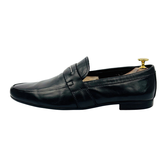 Prada Men's Black Leather Loafers (Size 43/43.5)