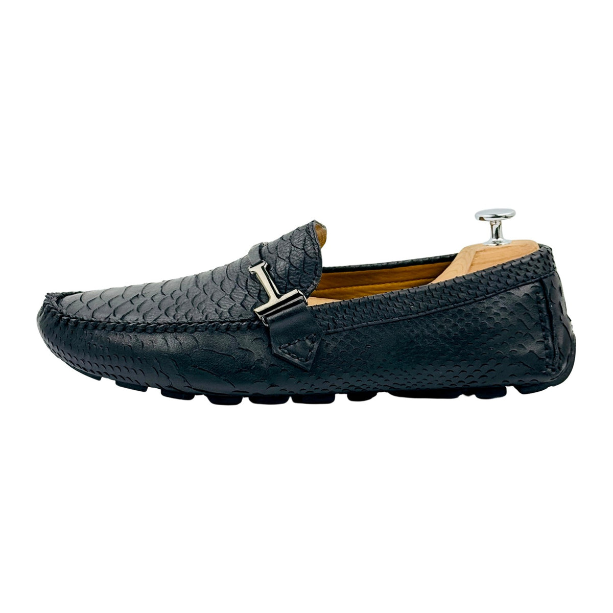 Dolce & Gabbana Snakeskin Leather Driving Loafers (Size 42/42.5)