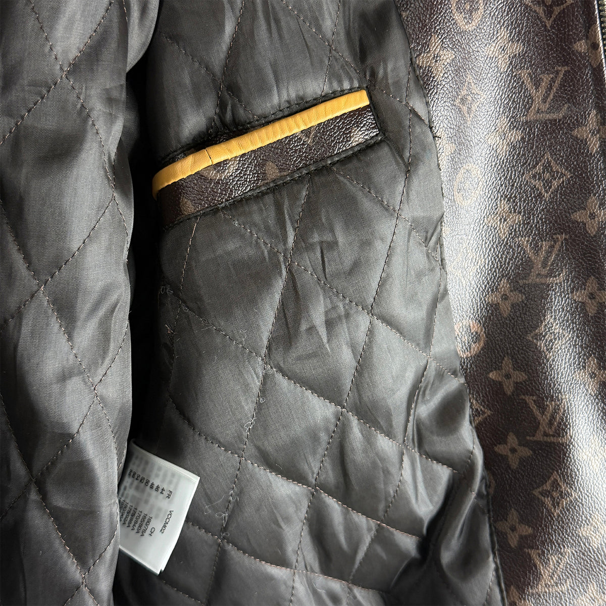 Louis Vuitton Monogram Brown Leather Jacket