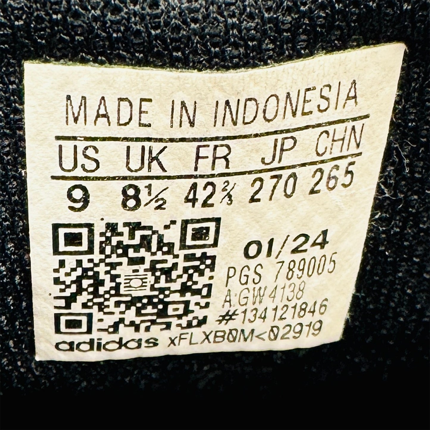 Adidas Galaxy 6 Core Black Shoes (Size 42.5) - GW4138