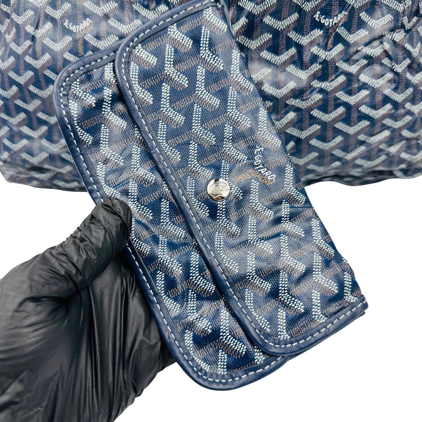 Goyard Saint Louis PM Navy Blue Tote Bag - 020152