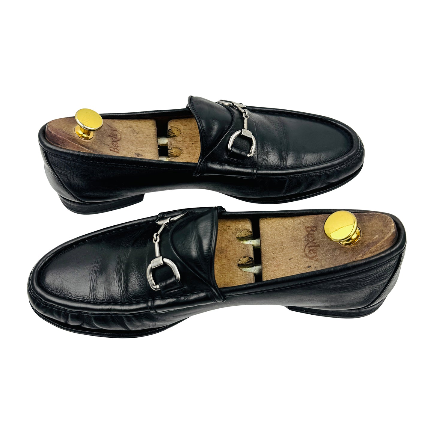 Gucci Men's Black Leather Horsebit Loafers (Size 42.5)