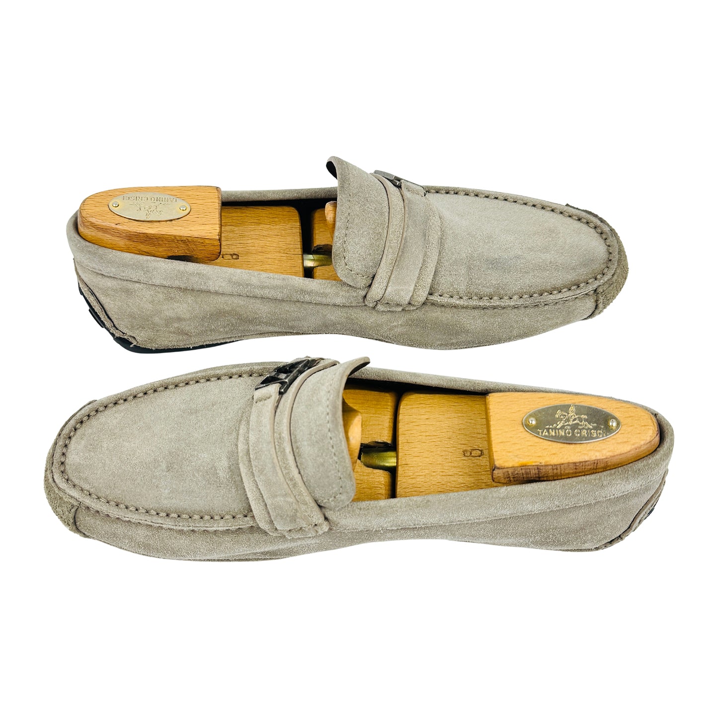 Ermenegildo Zegna Grey Driving Loafers (Size 42)