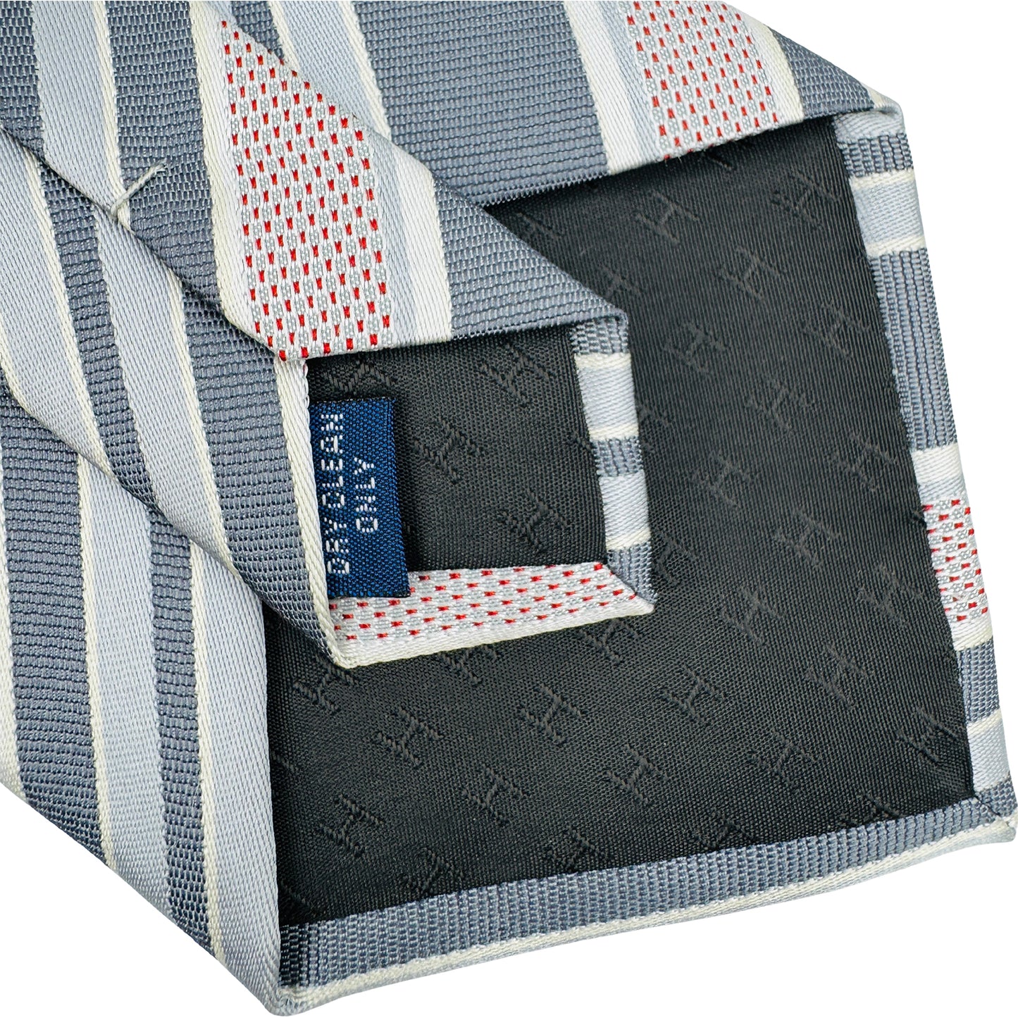 Hermès Slate Gray 'Diagonal Stripes' Tie (Size Regular)