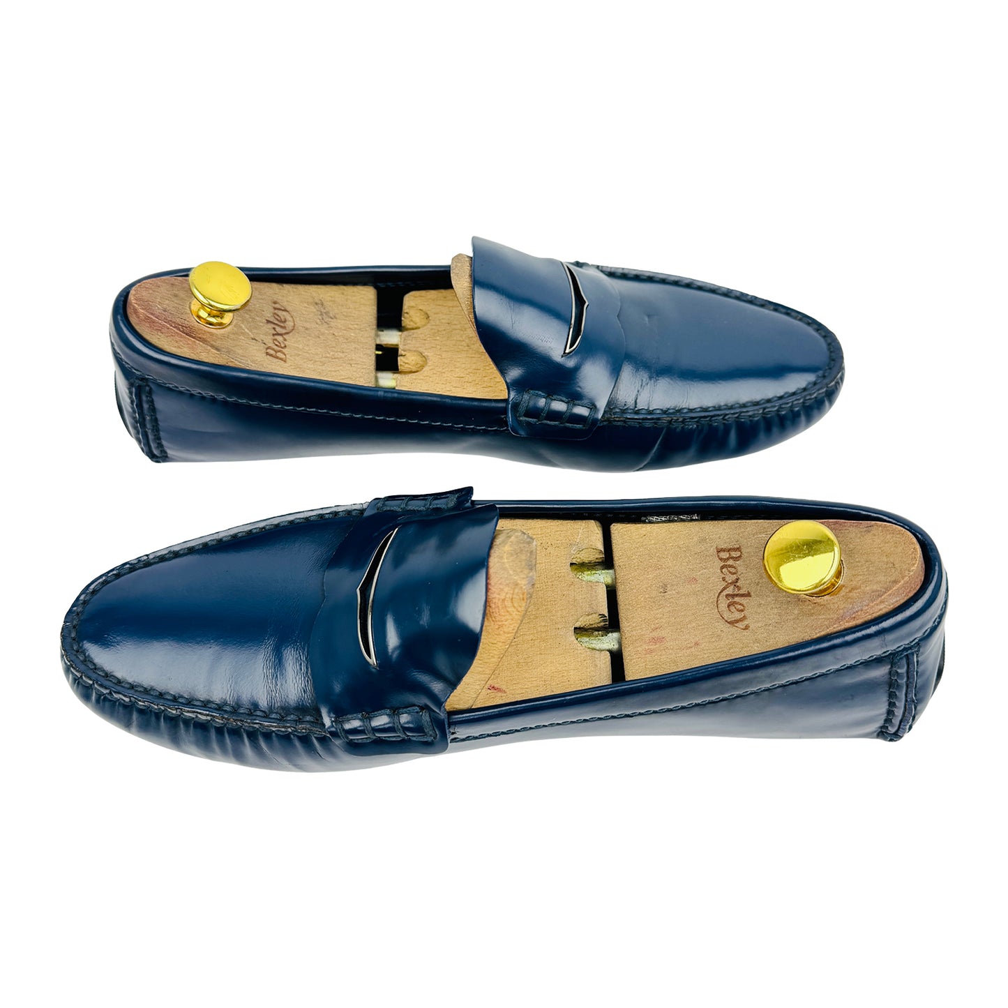 Louis Vuitton Blue Leather Italian Loafers (Size 43/43.5)