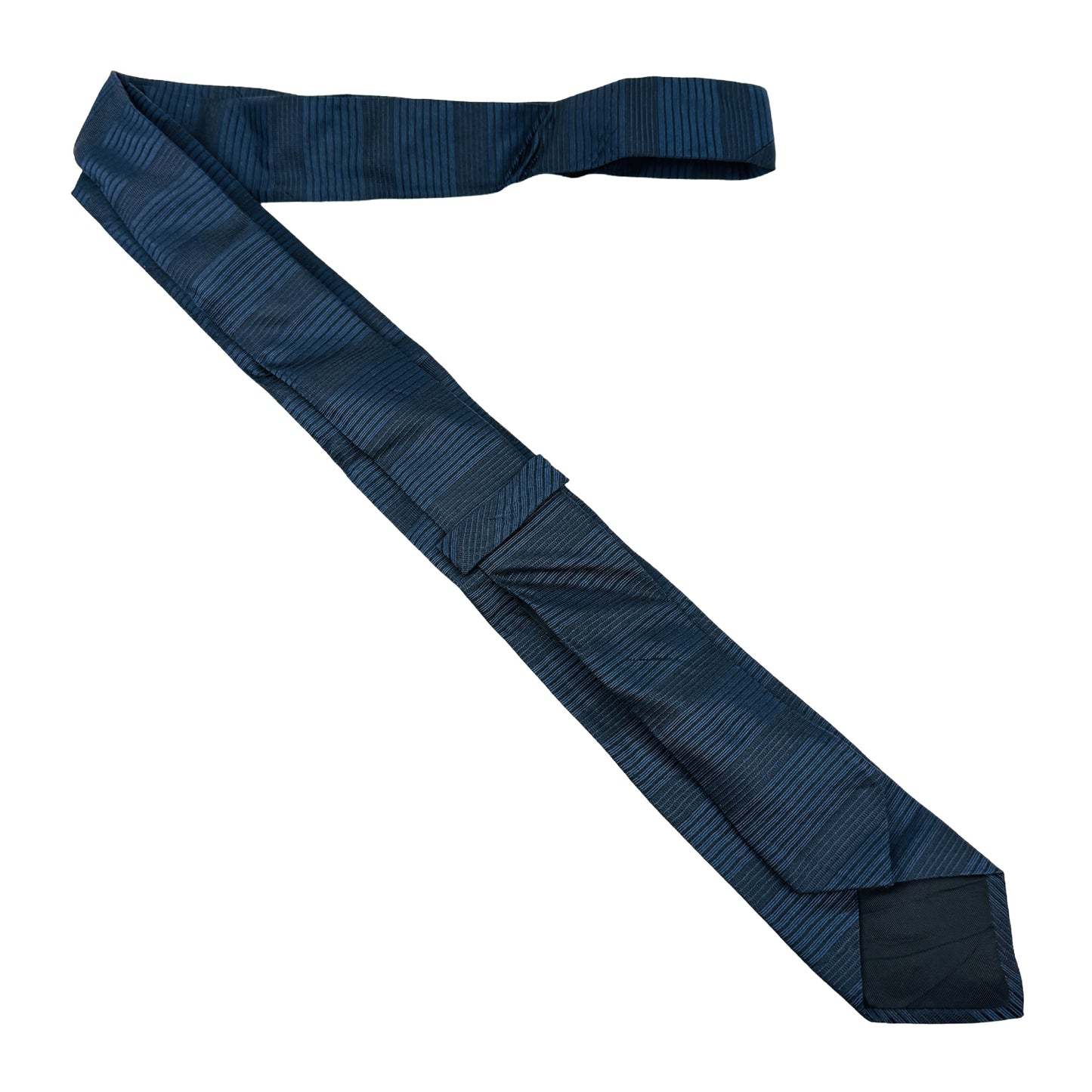 Hugo Boss Navy Blue 'Horizontal Stripes' Silk Tie (Size Slim Fit)