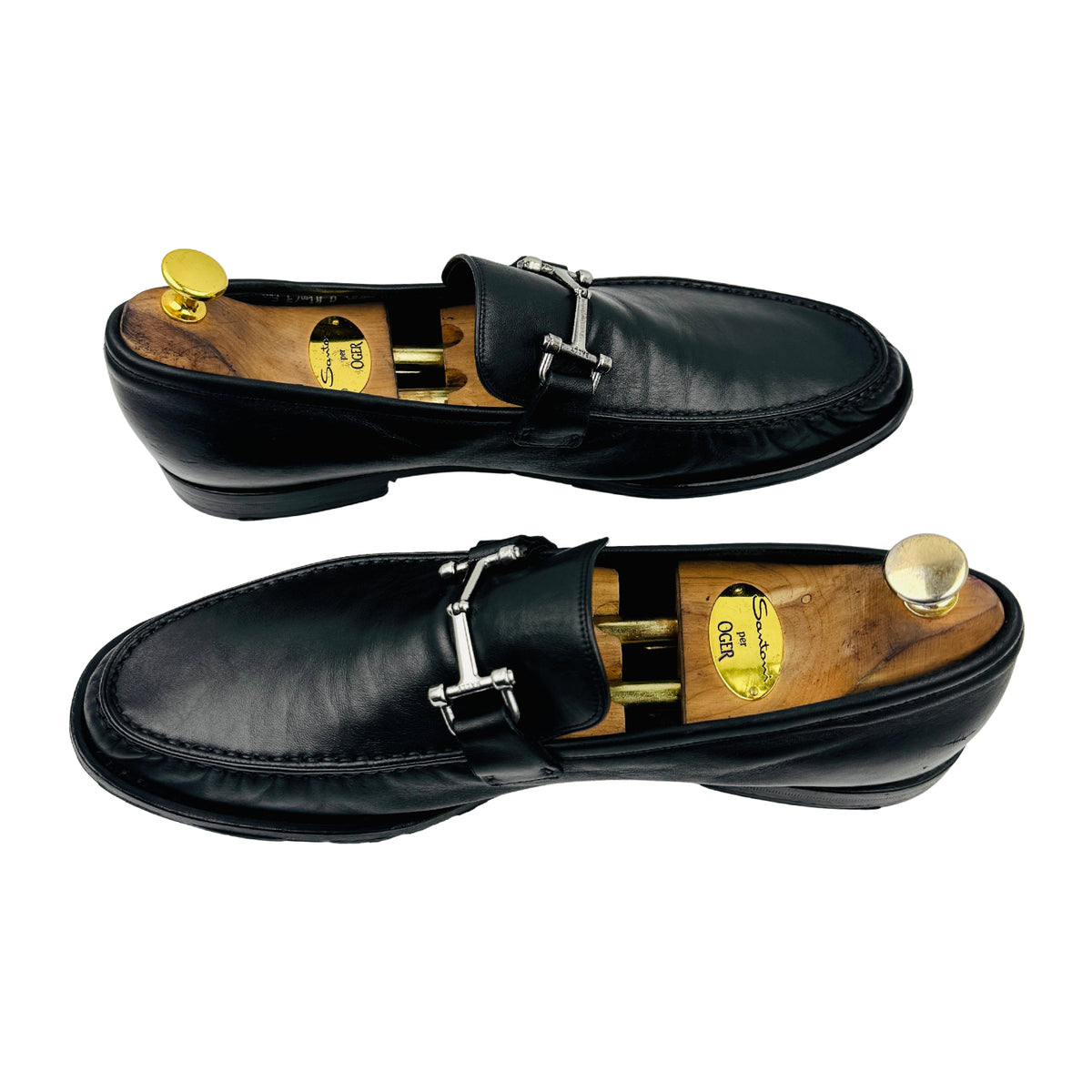 Bally Men's Black Leather Horsebit Loafers (Size 44/44.5)