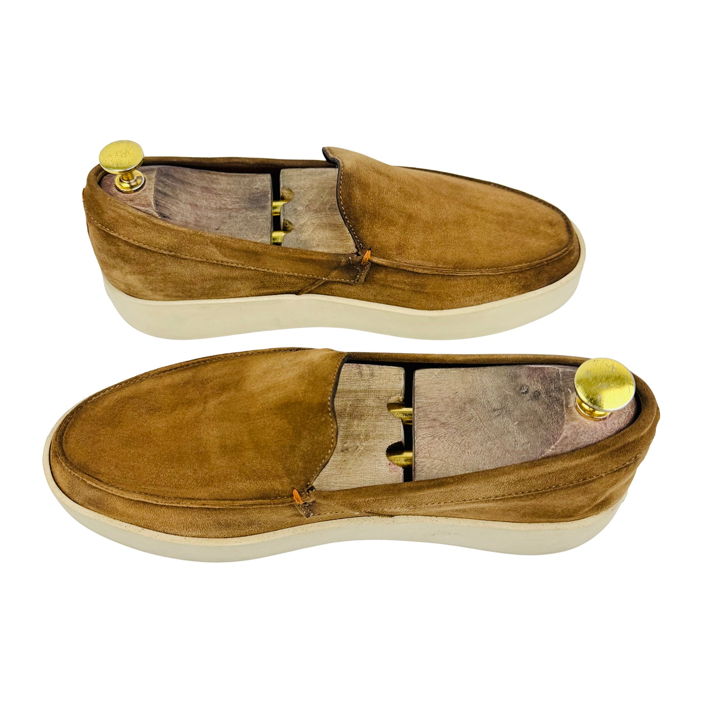 Santoni Men's Brown Suede Leather Loafer (Size 41)