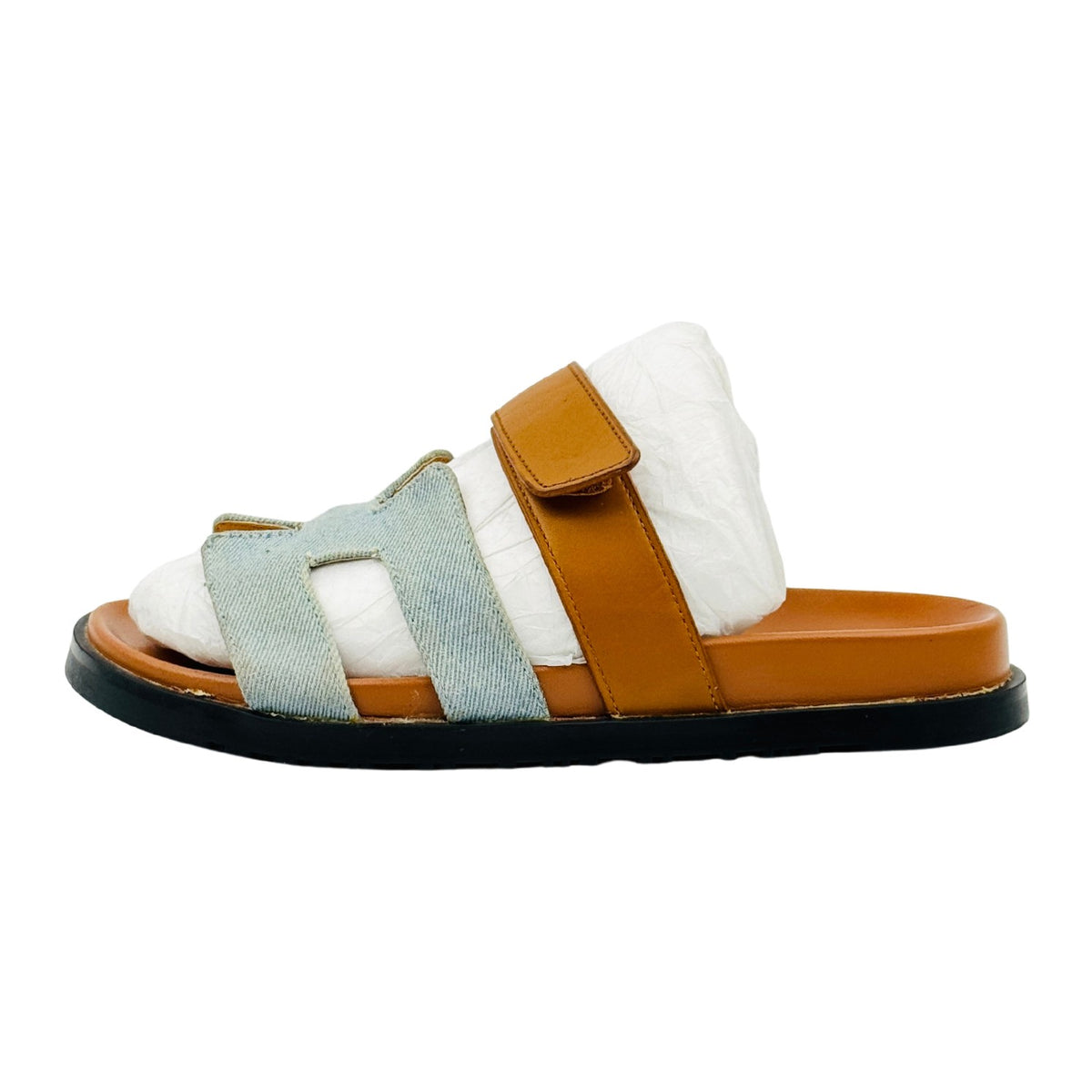 Hermes Chypre 'Bleu Clair' Sandal Slides (Size 38) - H231125Z CB