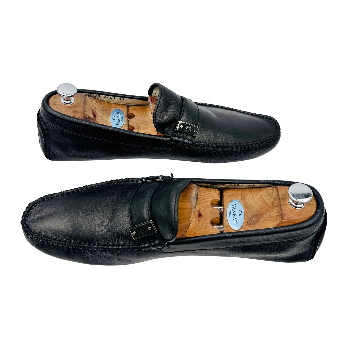 Dolce & Gabbana Men's Black Leather Loafers (Size 46/46.5)