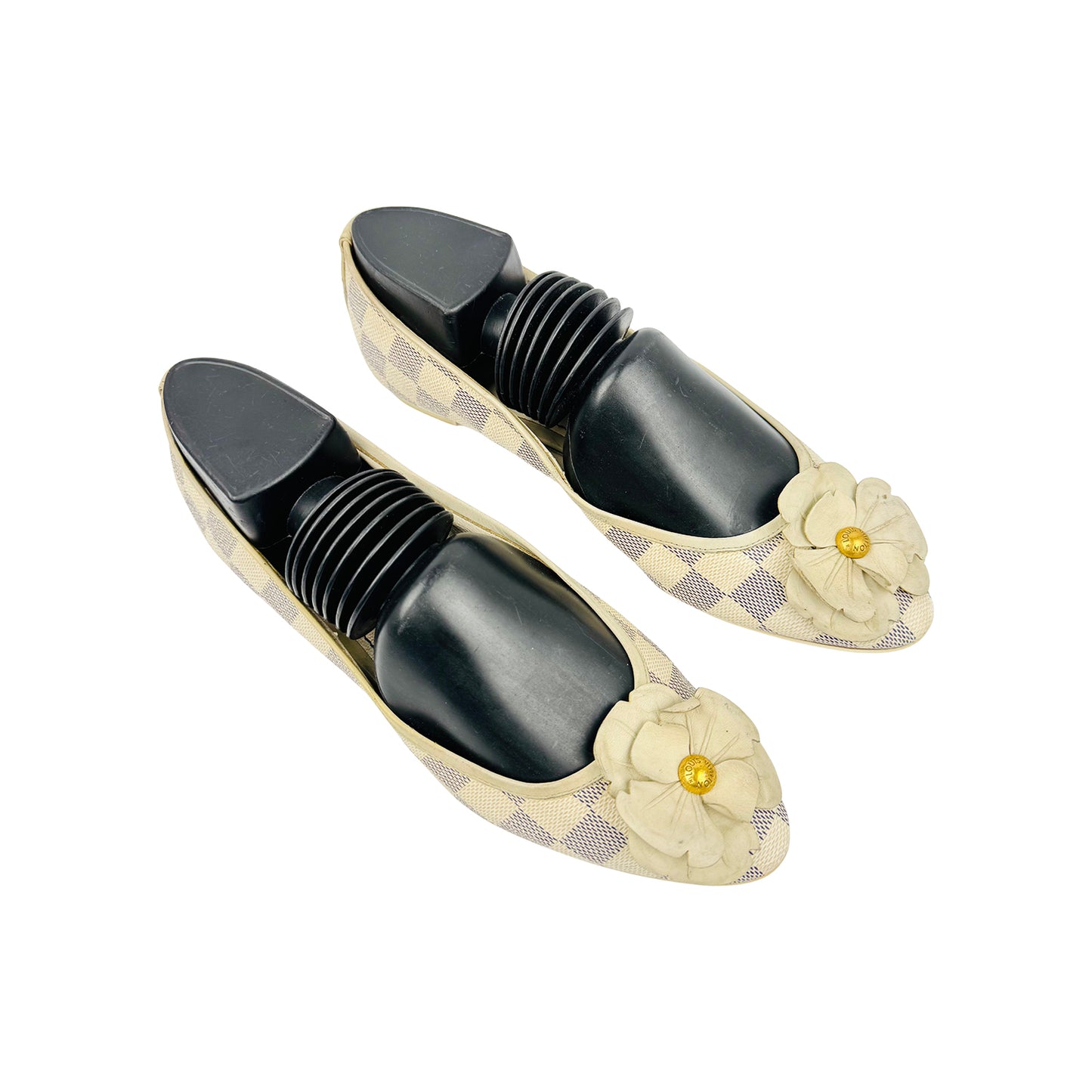 Louis Vuitton Damier Azur Flower Ballet Flats (Size 39)