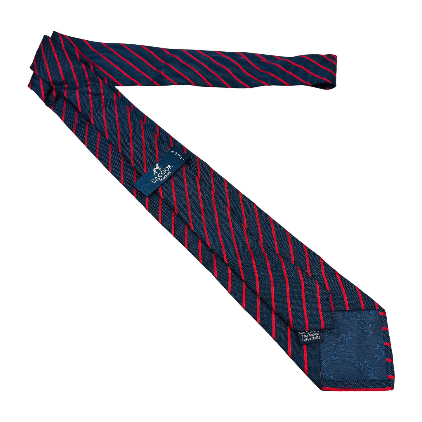 Sacoor Brothers Dark Navy 'Diagonal Stripes' Tie (Size Regular)