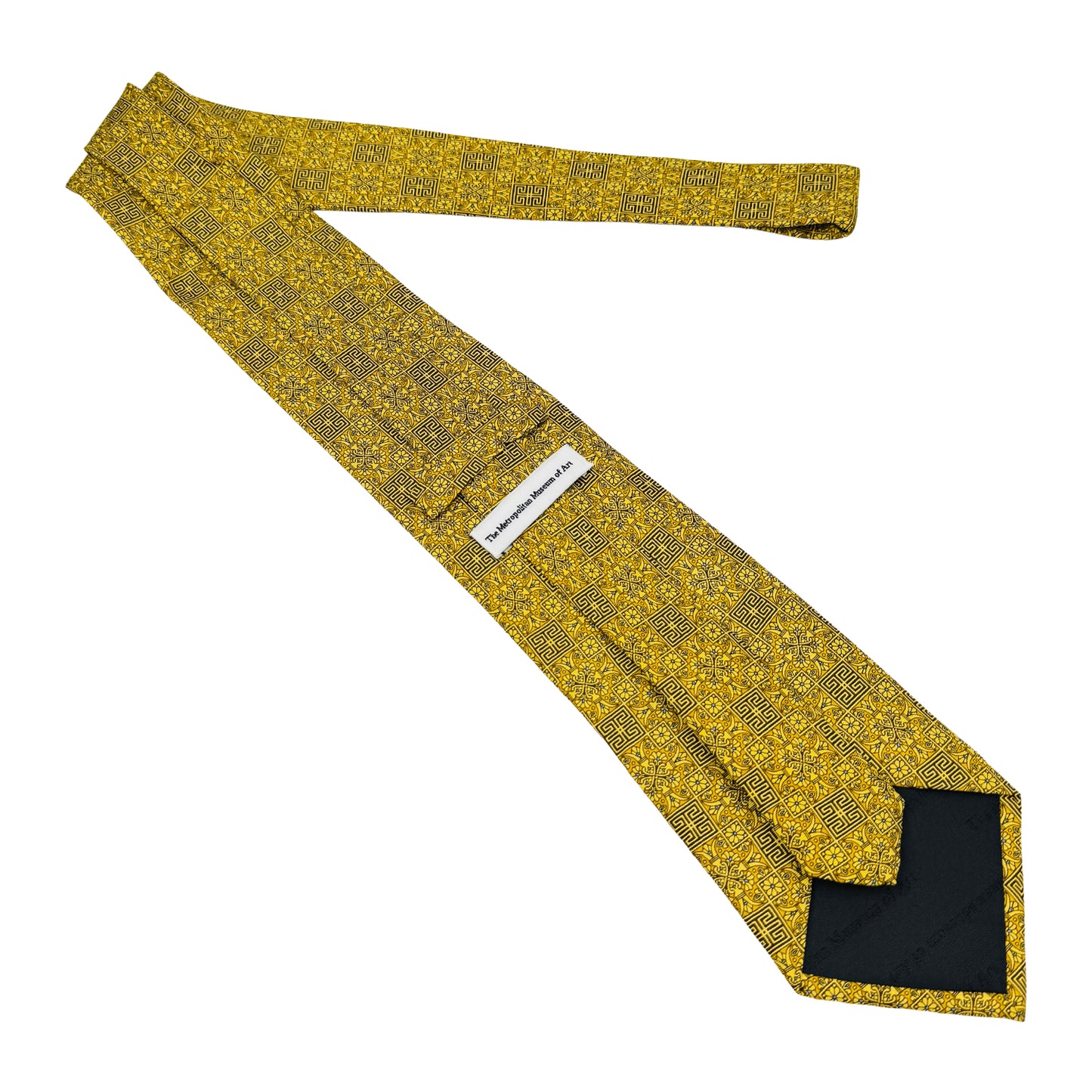 Metropolitan Mustard Yellow 'Floral Pattern' Tie (Size Regular)