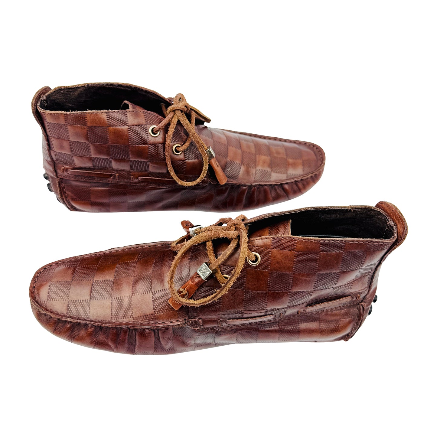 Louis Vuitton Damier Embossed Brown Shoes (Size 39/39.5)