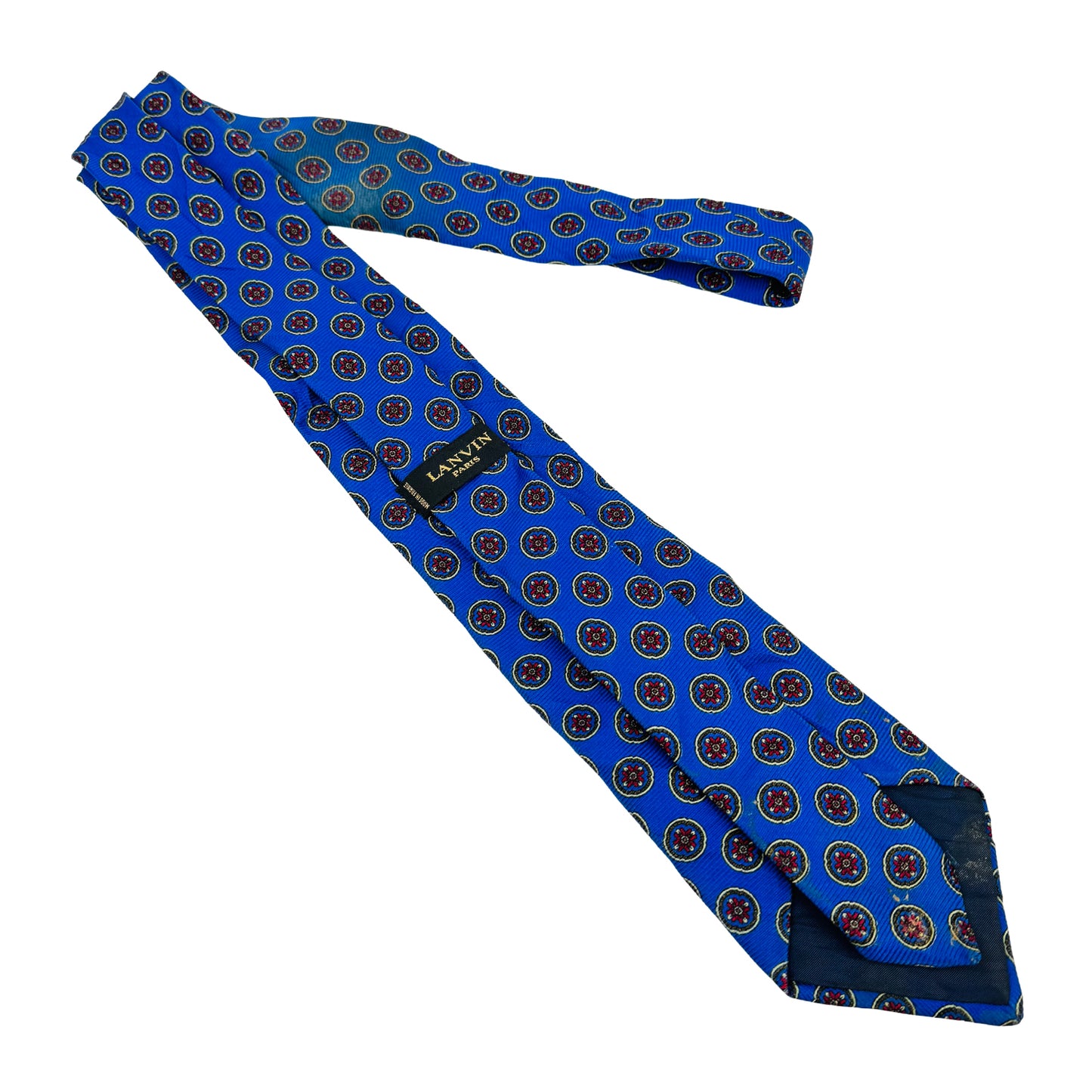 Lanvin Bright Royal Blue 'Medallion Pattern' Tie (Size Regular)