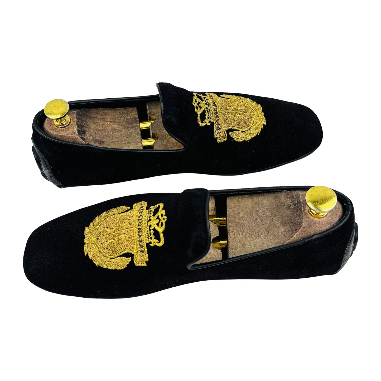 Billionaire Men's Black Velvet Loafers (Size 41)