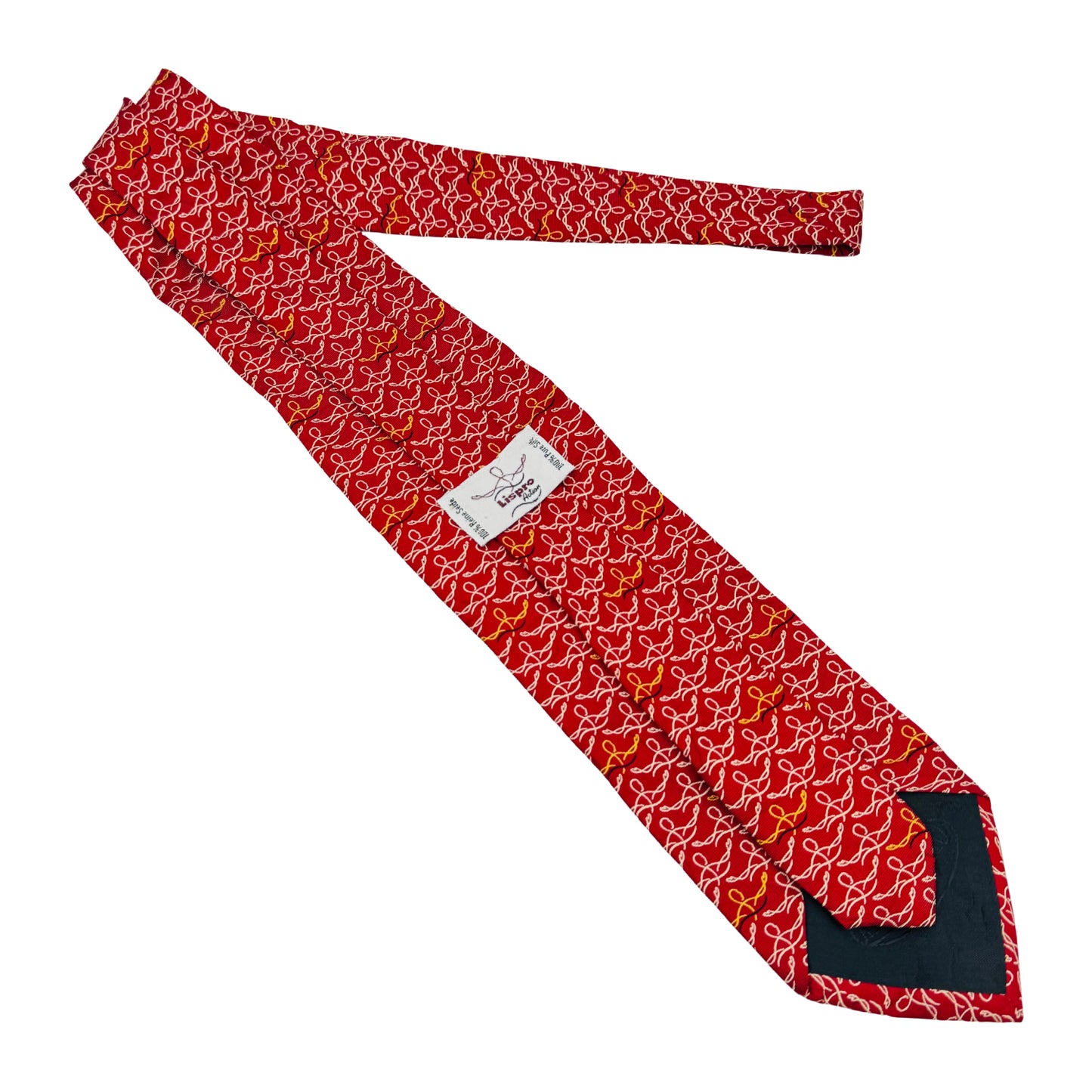Lispro Red 'Micro Pattern' Silk Tie (Size Regular)